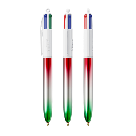 Stylo 4 couleurs publicitaire avec lanyard BIC® Flags Collection