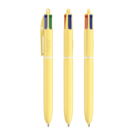 Stylo BIC® publicitaire 4 Couleurs® Pastel avec Lanyard