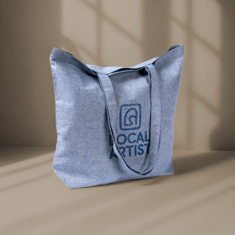 Tote bag à soufflets coton rPET 220 g promotionnel Tigris
