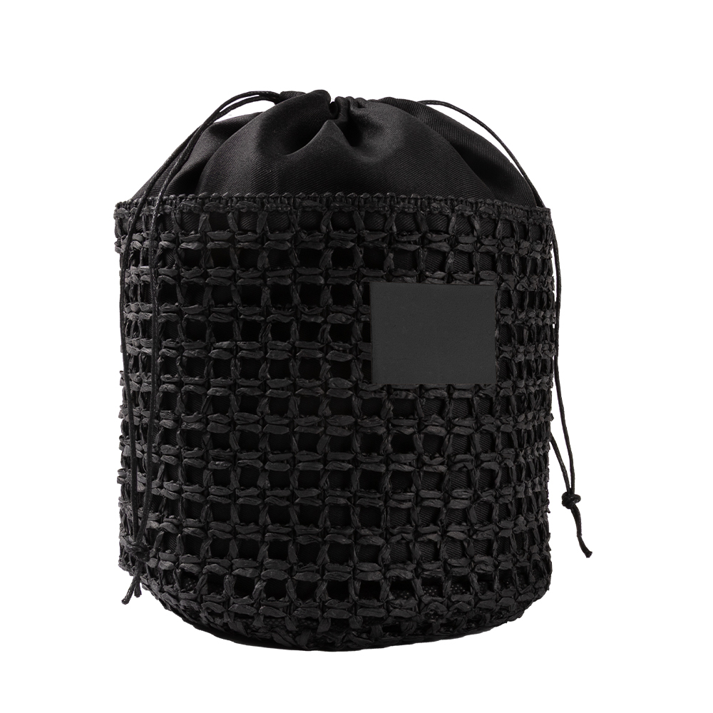 Bourse cadeau en papier raphia à personnaliser TURRON Noir