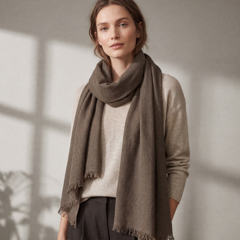 Foulard - Greta - personnalisable en coton recyclé
