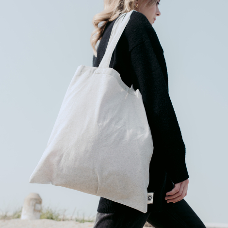 Sac publicitaire coton recyclé 140g grandes anses Waterfall