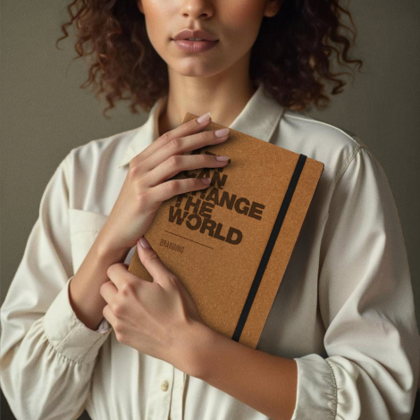 Carnet personnalisé en cuir recyclé - Nale