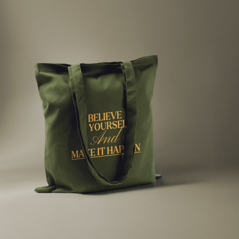 Sac personnalisé coton bio 140 g - Fleur Colors