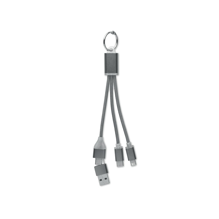 Câble de charge publicitaire 4 en 1 type C BLUE Titanium