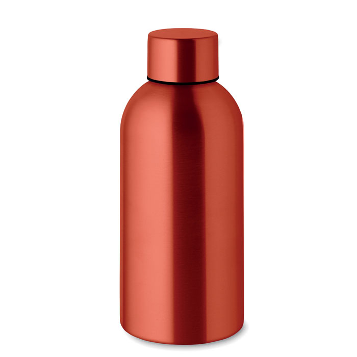 Bouteille simple paroi 500ml acier recyclé ATHENA MID Rouge