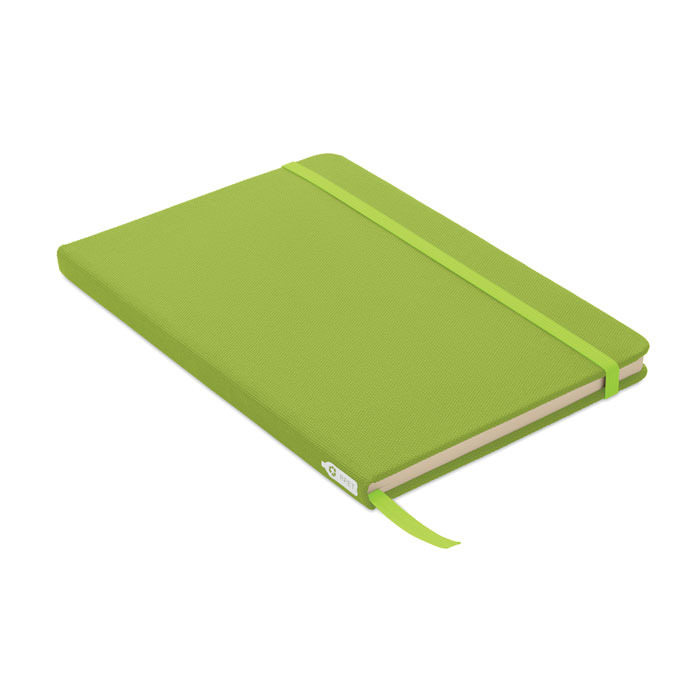 Carnet A5 promotionnel avec couverture rPET lime