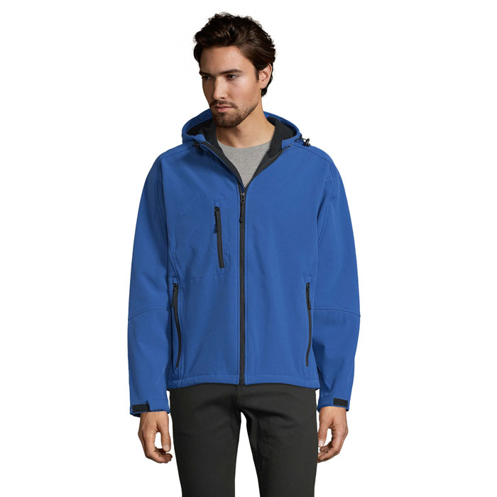 Veste à capuche publicitaire sofshell Homme Royal
