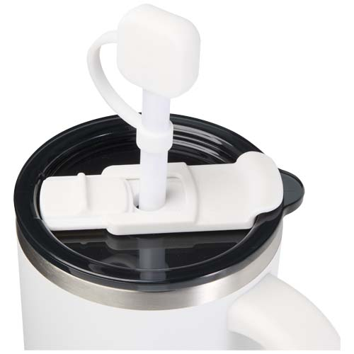 Capuchon pour paille en silicone promotionnel Sip Blanc