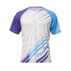 T-shirt raglan vu de face avec décor lignes diagonales et texte sur la partie basse, sans personnalisation visible T-shirt raglan vu de face avec décor lignes diagonales et texte sur la partie basse, sans personnalisation visible