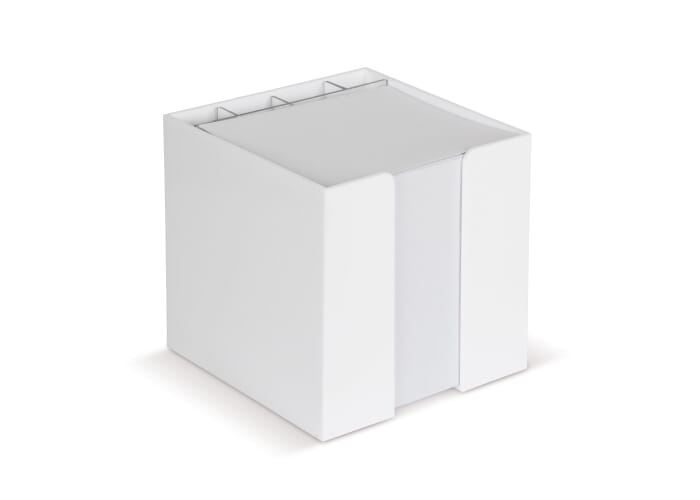 Bloc promotionnel de papier 10x10x10cm avec compartiments Blanc