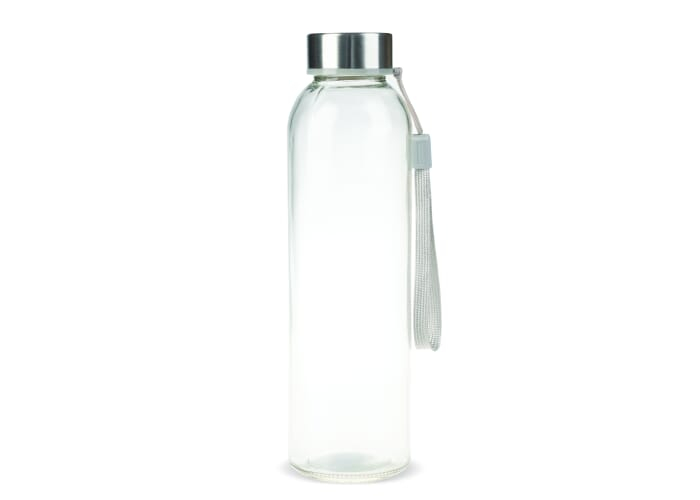 Bouteille d’eau en verre 500ml à personnaliser Transparent