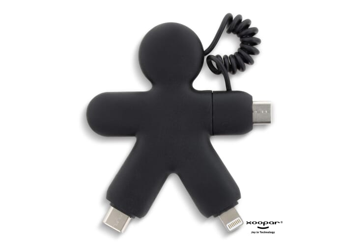 Refroidisseur bouteille publicitaire 3-en-1 CoolLux Noir