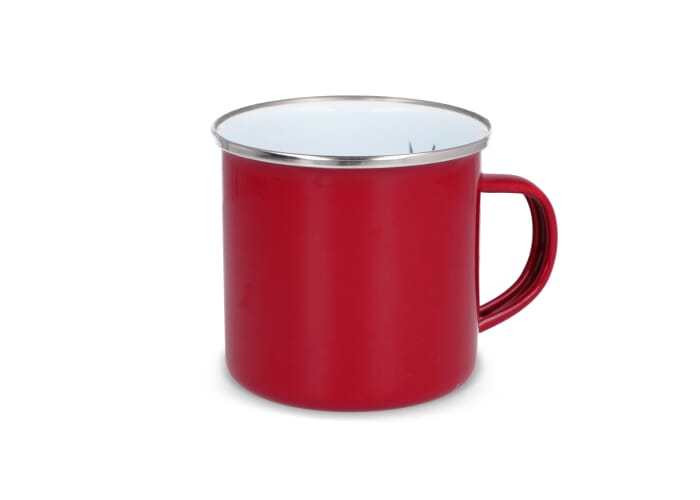 Tasse en émail 350 ml personnalisable Rouge