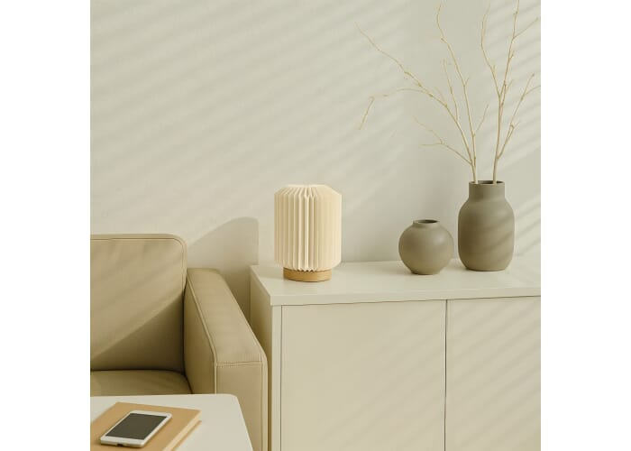 Lampe LED personnalisée en papier pliable 22 cm Coollux Aurore Nature