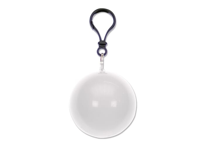 Porte-clés balle personnalisable avec poncho Blanc