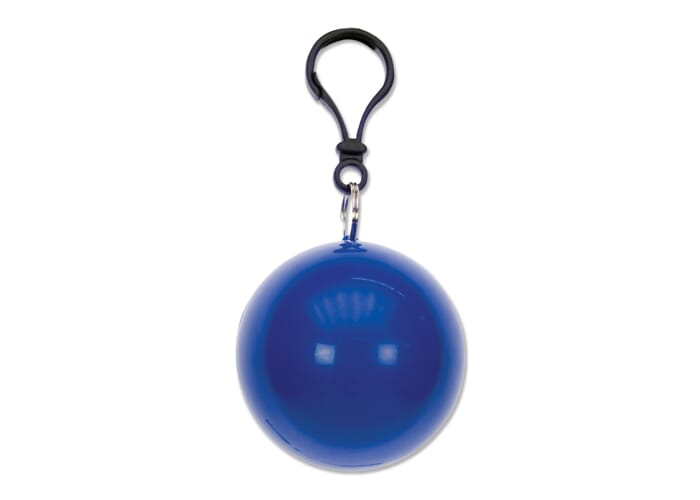 Porte-clés balle personnalisable avec poncho Bleu