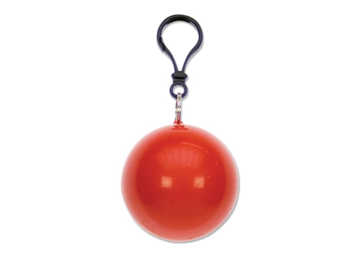 Porte-clés balle personnalisable avec poncho Rouge