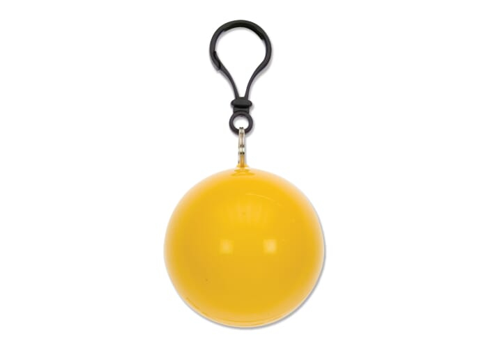 Porte-clés balle personnalisable avec poncho Jaune