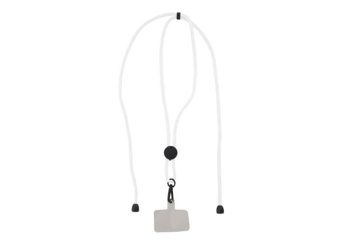 Cordon téléphonique publicitaire réglable Blanc