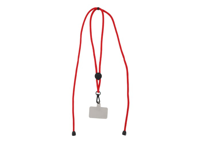 Cordon téléphonique publicitaire réglable Rouge