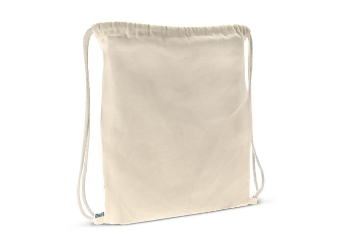 Gym-bag promotionnel en coton Fairtrade 140g Ecru
