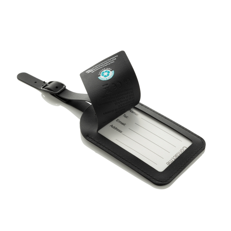 Étiquette bagage publicitaire géolocalisée Globefind Dual