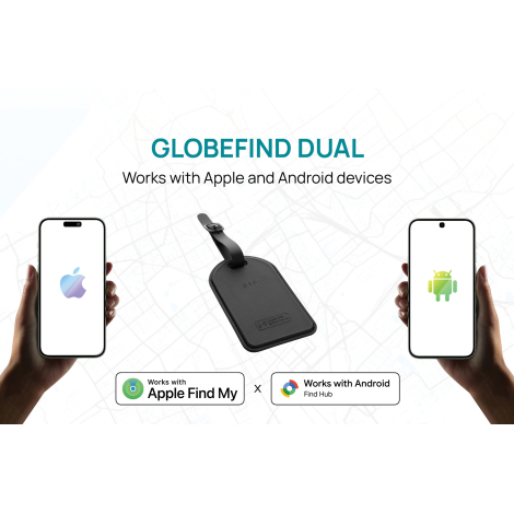 Visuel graphique avec pictogrammes de compatibilité mobile et étiquette au centre, sans personnalisation visible