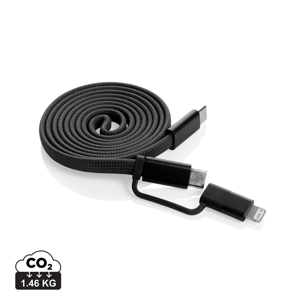Câble magnétique promotionnel 60W 2 en 1 Arc Noir