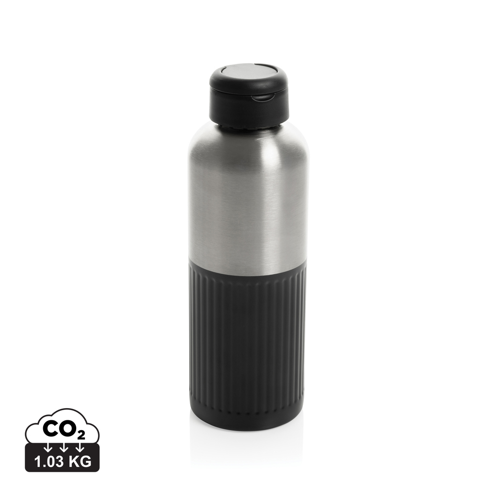 Gourde personnalisée acier recyclé 750 ml Ripple Noir