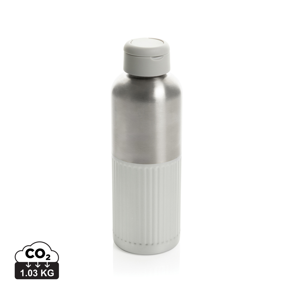 Gourde personnalisée acier recyclé 750 ml Ripple Gris