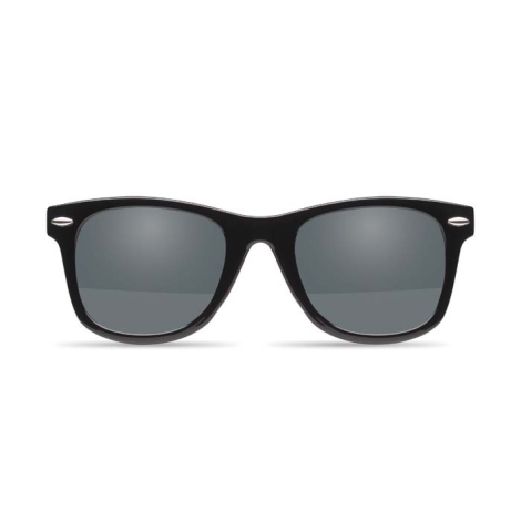 Lunettes vues de face, avec monture noire unie sans personnalisation visible