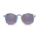 Paire vue de face avec monture multicolore entièrement personnalisée avec motif visible