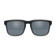 Paire de lunettes de face avec monture noire unie sans personnalisation visible