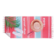 Serviette de hammam vue à plat avec visuel imprimé en bandes colorées et texte sur toute la surface avec personnalisation visibl