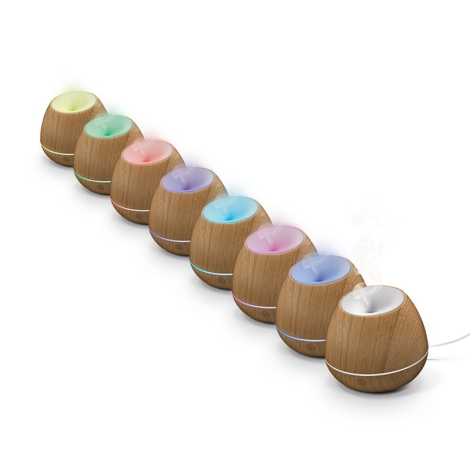 Présentation des différents coloris de lumière du diffuseur