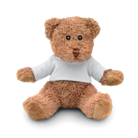 Ourson en peluche avec t-shirt publicitaire Johnny T