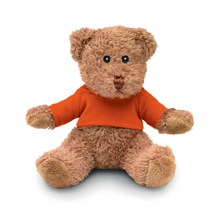 Ourson en peluche avec t-shirt publicitaire Johnny T Orange