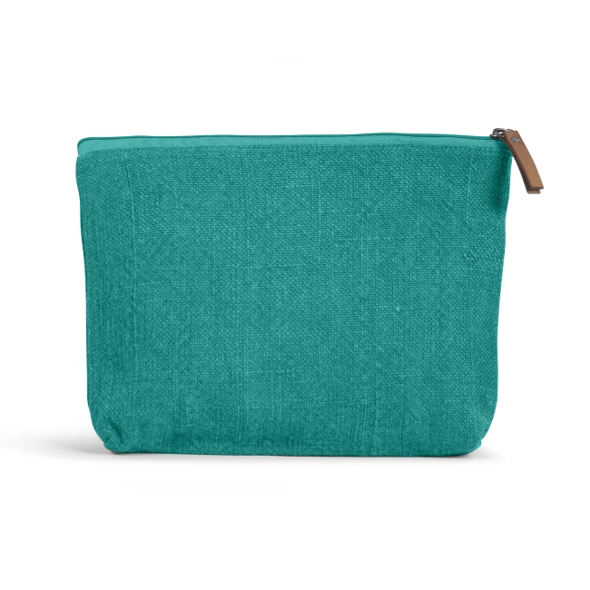 Trousse de voyage en jute publicitaire - Anydays Turquoise