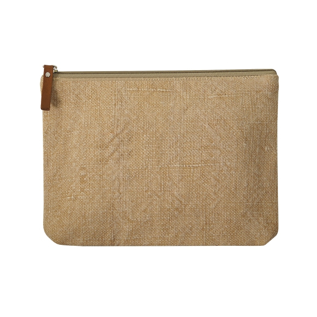 Trousse de voyage en jute publicitaire - Anydays Ecru