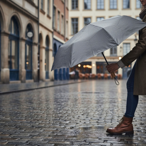 Parapluie pliable promotionnel - Ecorain