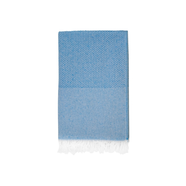 Fouta publicitaire coton recyclé SEAFOU Bleu