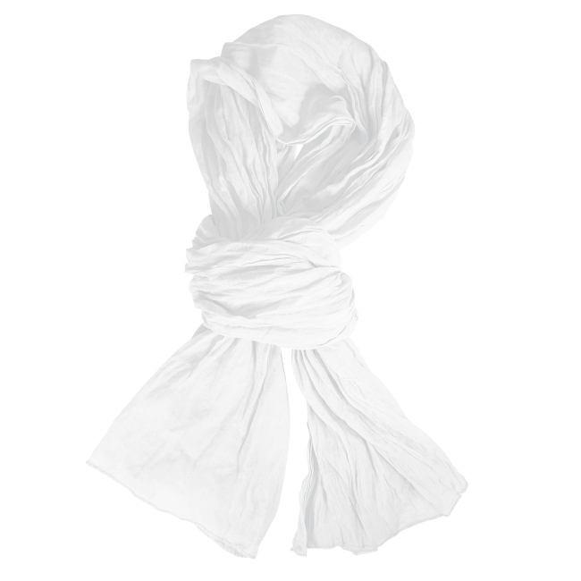 Chèche 3 en 1 100 % coton personnalisable - Lawrence Blanc