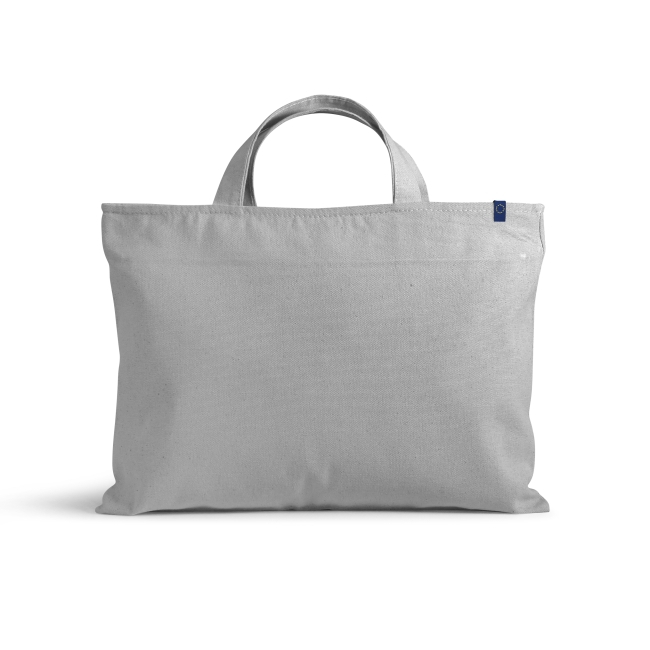 Besace business promotionnelle coton bio 220gr/m² EUROBIZZ Gris