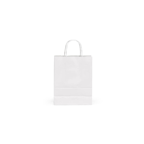 Sac en papier kraft blanc présenté de face sur fond neutre, sans marquage visible.