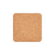 Vue de dessus d’un tapis de souris en liège carré aux angles arrondis présenté seul sur fond neutre, sans personnalisation visib