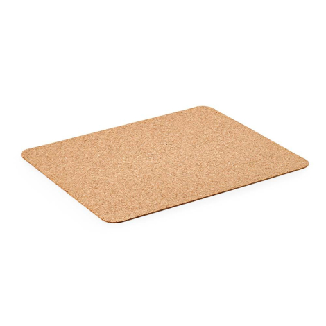 Sous-main en liège présenté en perspective sur fond neutre, sans marquage visible.