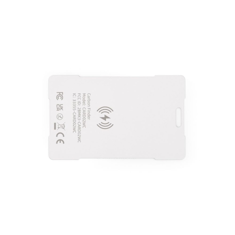 Traceur plat de format carte blanc présenté de dos avec inscriptions techniques visibles, sans personnalisation visible.