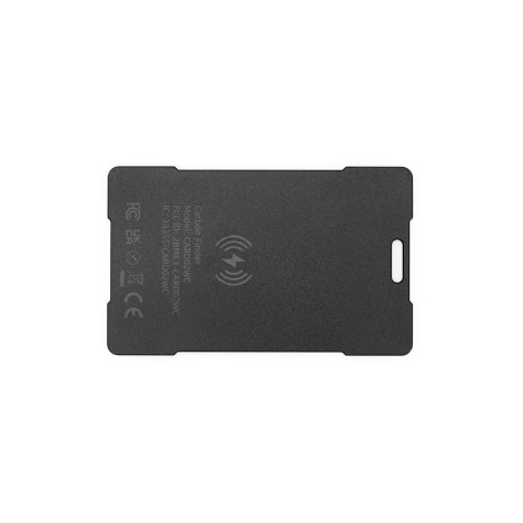 Traceur plat de format carte noir présenté de dos avec inscriptions techniques visibles, sans marquage visible.