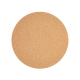 Set de table rond en liège vu de dessus sur fond neutre, sans marquage visible.